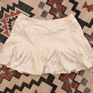 Lilly Pulitzer White Ruffled Mini Skirt